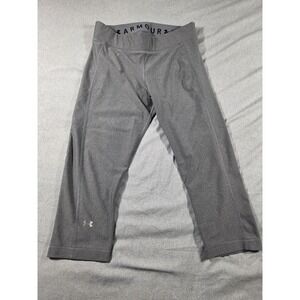 Under Armour Compression Capri Leggings Heat‎ Gear Womens Size Large Gray
